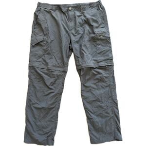 Columbia Men’s 42x32 Pants Convertible Hiking Zip Off Omni-Shade Pockets Gray